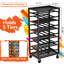 Organisateur de 50 pots de peinture en aérosol, chariot de rangement aérosol roulant robuste avec support double face, station entièrement en métal pour garage et atelier