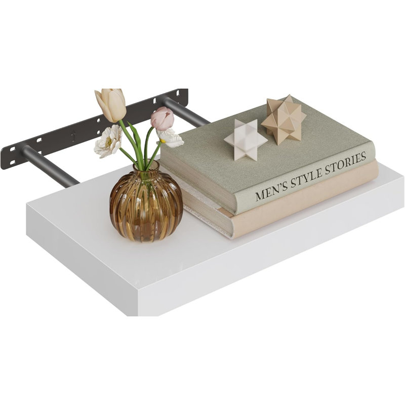 Floating Shelf, 3.8cm H x 40cm W x 22.9cm D, Gray