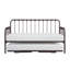 Lit de jour avec lit gigogne relevable et structure en métal bleu marine-1524330343