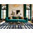 Washable Navy White Striped Area Rug-674819468