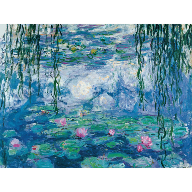 Nymphéas par Claude Monet - reproduction d'art sur toile tendue, H 24 po x l 32 po