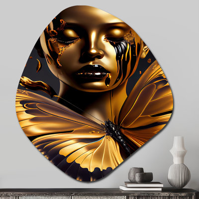 Oakhur - Woman Butterfly Nebula Shape Irregular Metal Wall Decor