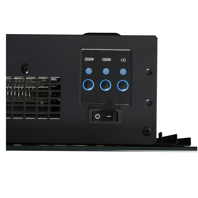 Jaycee 1000W/2000W LED Electric Fireplace Automatic Function Remote Timer Safe, 40cm H x 72.5cm W x 11.5cm D
