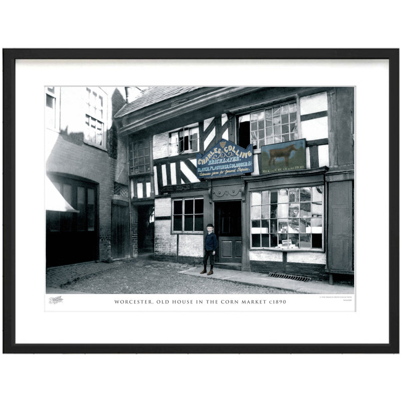 Worcester, Old House In The Corn Market C1890 by Francis Frith - Single Picture Frame Print, 28cm H x 36cm W x 2.3cm D
