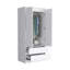 Armoire 2 tiroirs, porte double, tringle-1626663244