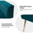 Thaddeus Velvet Upholstered Accent Chair with Metal Base-1179655844