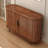 47''W X 29''H Buffet Sideboard Cabinet With Storage, Fluted Storage Accent Cabinet With Curvy Edge, Sliding Door, Credenza, Console Table For Living, Dining Room, Kitchen, Hallway ( Walnut )