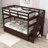 Disdier Kids Twin Over Twin Bunk Bed with Trundle-447099034