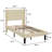Twin Size Velvet Bed Frame with Wingback Headboard, Upholstered Platform Bed with Wing Side Channel Tufted Headboard, Solid Wooden Slats Support, No Box Spring Needed, Noise Free, Beige-514089478-514089484