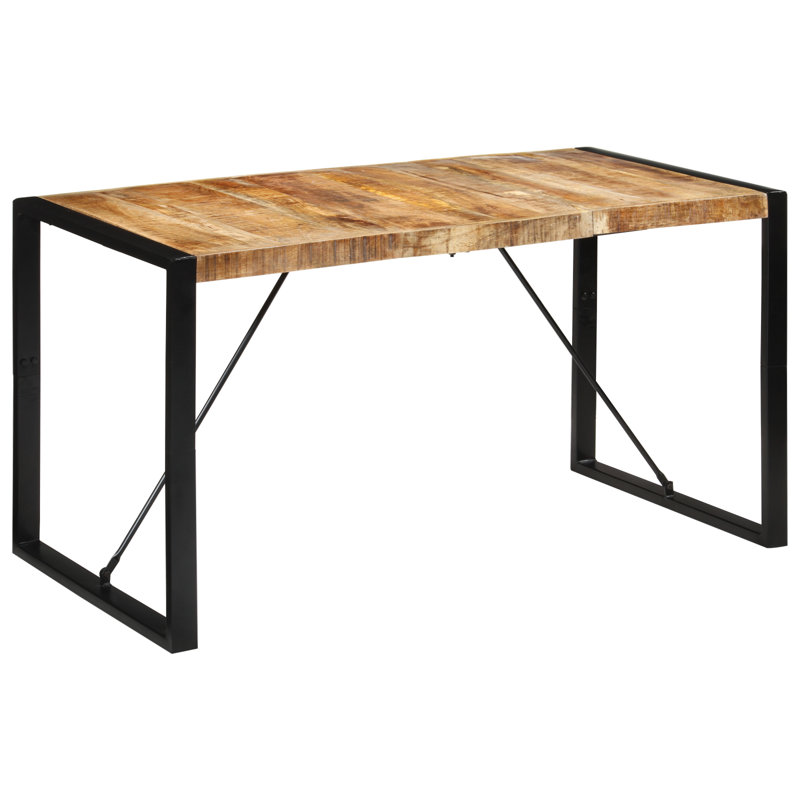 Price Mango Rectangular Wood Top Dining Table, H75 x L140 x W70cm