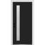 32 po x 80 po Porte de devant simple en fibre de verre noire avec verre 1 givré sur cadre 4-9 / 16 po-99069272-99069265-99069263