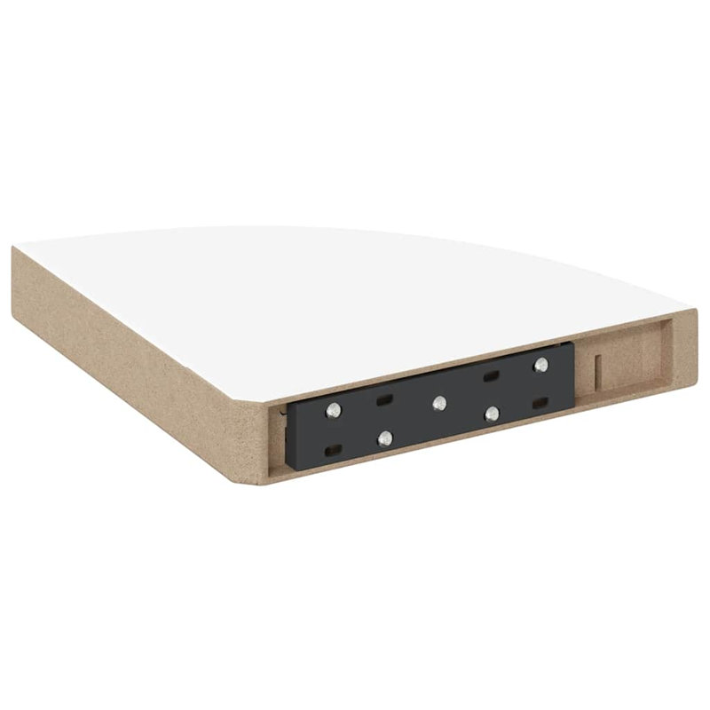 Wall Corner Shelf Floating Corner Shelf Wall Mounted Display Shelf, 1.5" H x 9.8" W x 9.8" D, White