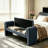 Velvet Bench for Bedroom End of Bed, 60.5- inch Upholstered Button Tufted Ottoman Bench with Rolled Arms, Button-Tufted Ottoman for Living Room, Entryway-10457223