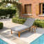 Chaise longue d'extérieur en bois d'acacia Kiren avec dossier inclinable à 3 positions-129155632