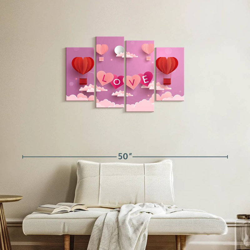 Amour en montgolfière Lelend, H 22 po x l 36 po
