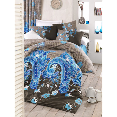 Cotton Blend Paisley Duvet Cover Set