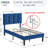 Auxter Upholstered Platform Bed Frame with Vertical Channel Tufted Adjustable Headboard, Velvet Fabric Mattress Foundation with Strong Wooden Slats, Heavy Duty, No Box Spring Needed, Noise-Free-1877220113-1877220124