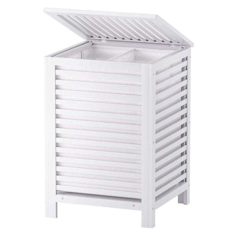 Bhargava Laundry Hamper with Handles, White