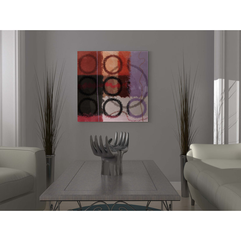 Soft Pink, Brown, Neutral - Collection 58 " Rapturous Apt ", 24" H x 24" W x 2" D