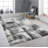 Alban Abstract Shag Charcoal Area Rug-139167306