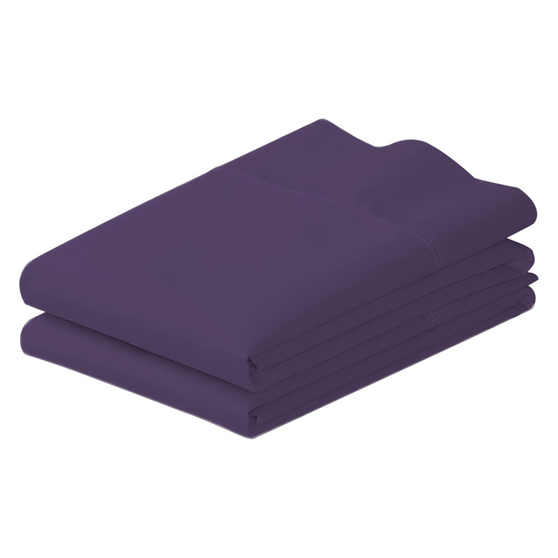 Premium Double-Brushed Pillow Case Set, Purple, Standard