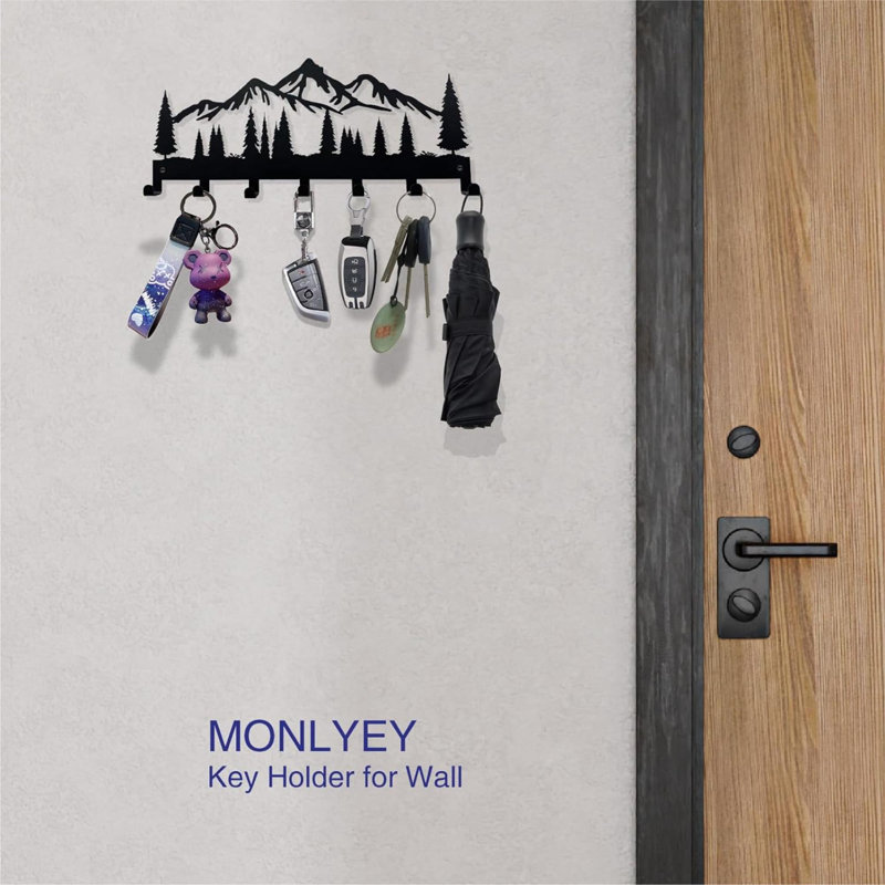 Deannette Metal Wall Organizer with Key Hooks