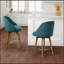 Élégant tabouret de comptoir pivotant avec pieds en bois massif pour une assise confortable et élégante dans les cuisines et les bars-489714129-489714143