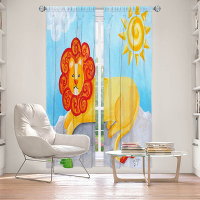 Paire de rideaux obscurcissant en polyester Gerika