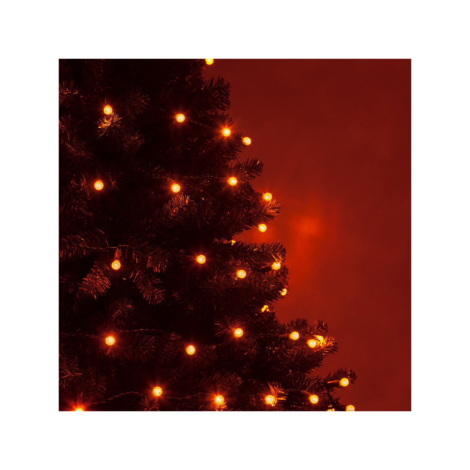 70 Light LED Mini Globe String Lights, Amber/Orange