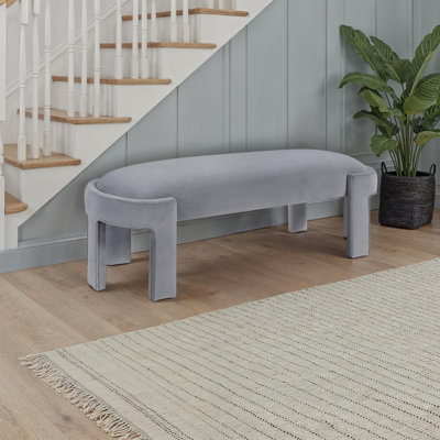 Norman 54" Modern & Contemporary Velvet Upholstered Bench with Durable Plywood Frame and High-Density Foam Cushion