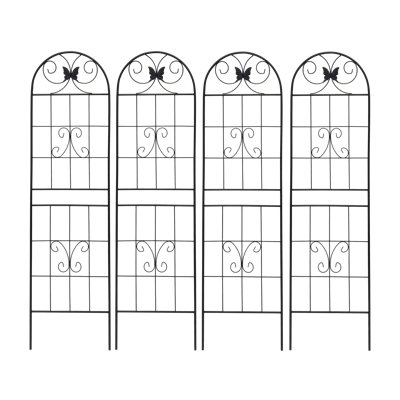 Metal Garden Trellis Set of 4 for Climbing Plants