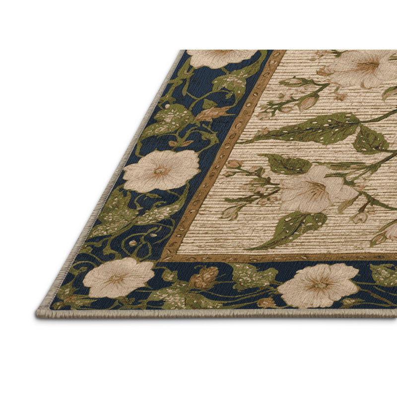 Tapis brun français lavable à la machine, Carré 7 pi