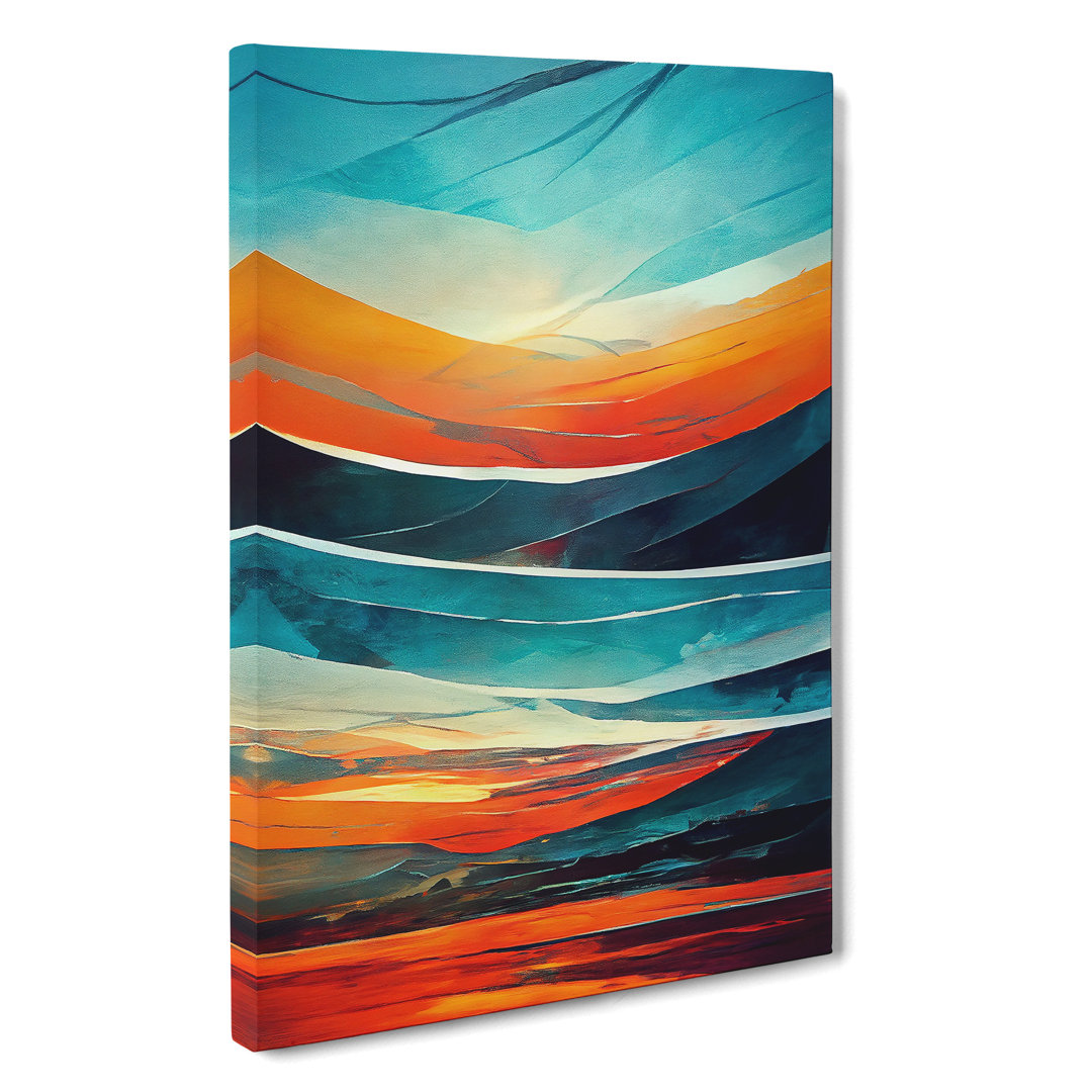 Sunset In Abstract No.4 - Wrapped Canvas