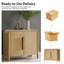 Armoire en bois de chêne naturel moderne à 2 portes avec tablettes réglables l 36 po Backlund