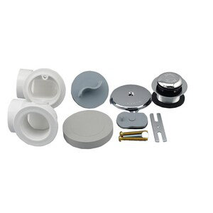 Bonde de robinet en laiton 1-1 / 2 po en chrome