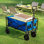 Chariot pliable pliable pour chariot, chariot de jardin utilitaire robuste de 220 lb avec roues tout-terrain pour la plage, la pelouse, les sports, le camping, le bleu