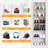 2 Pack Hanging Closet Organizer with Dividers, 24 Compartments Hanging Shoe Shelves for Closet, Wardrobe, RV and Garment Rack-1114813857