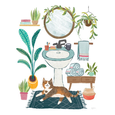 «Urban Jungle Bath I», reproduction sur toile
