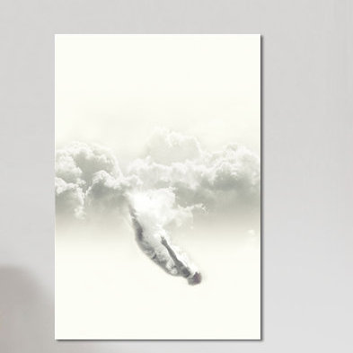«Sky Diver», impression sur toile, H 40 po x l 26 po x P 1,5 po, Pas de tapis, Toile tendue
