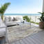 Machine Washable Indoor/Outdoor Cinead ACN1684 Beige 2'3" x 7'6" Runner Rug-104737743
