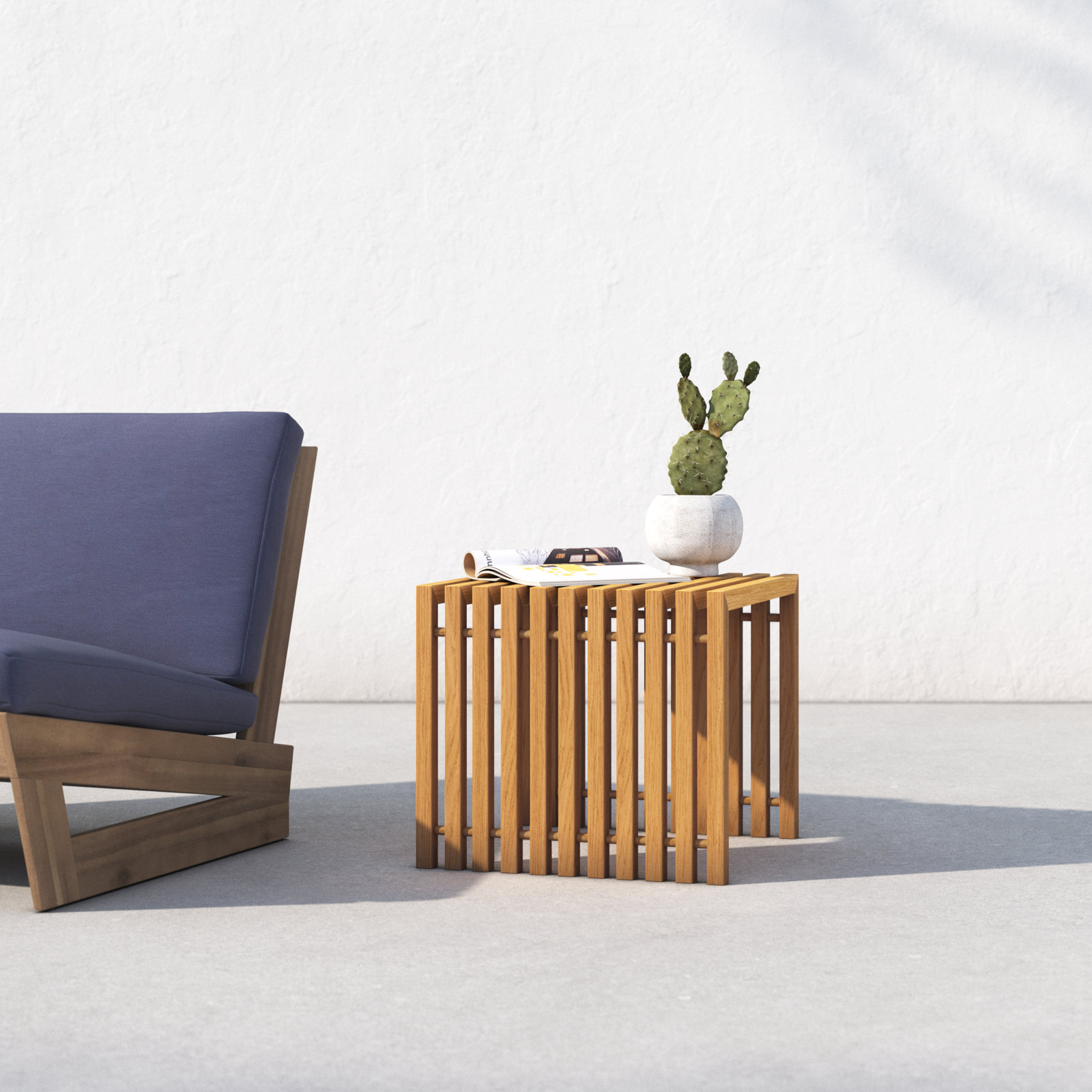 Knightly 18'' Teak Outdoor Side Table