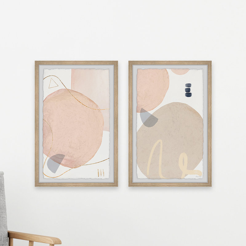 Diptyque circulaire de départ, H 12 po x l 8 po