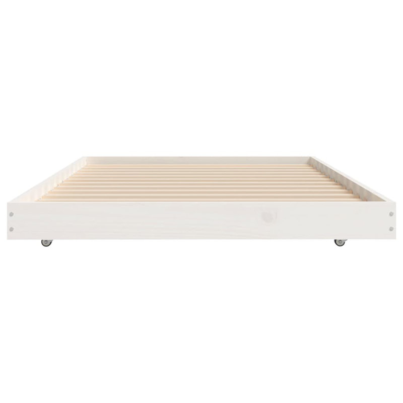 Pente Solid Wood Bed, White, Single (3')