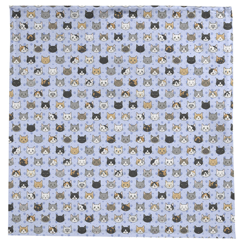 Avicia Kitty Cat Pattern Tablecloth, Blue