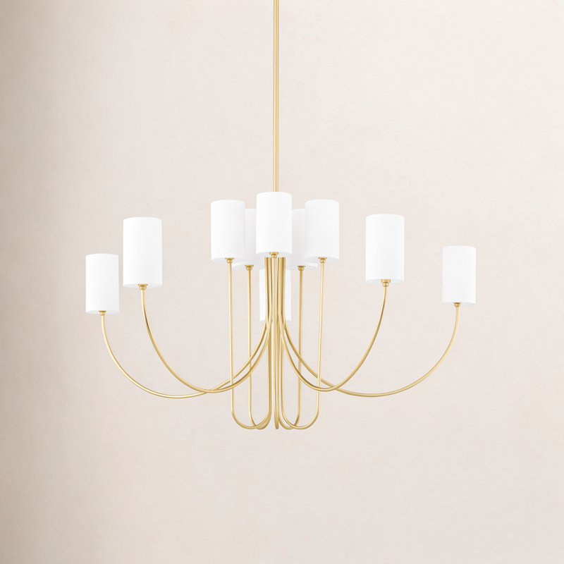 Harlem 10 - Light Chandelier, Aged Brass