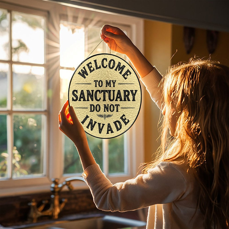 Welcome To My Sanctuary, 3,5 x 3,5 po (9 x 9 cm)