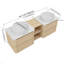Meuble-lavabo mural 60 po avec lavabo d'art en céramique et 1 tablette de rangement, porte à fermeture en douceur, emballage KD, contreplaqué
