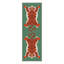 Tapis vert / orange lavable à la machine avec envers antidérapant Kai Emerald Jungle Tiger-1714751000