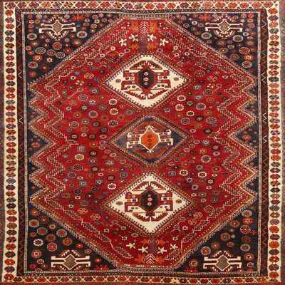 Tapis traditionnel rouge / beige / noir