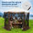 6-Sided Pop Up Gazebo Tent, Waterproof UV Protected Screen Tent, Portable Camping Canopy Sun Shelter with Carry Bag, Guy Ropes & Stakes, for Camping Outdoor Party Backyard-110504109